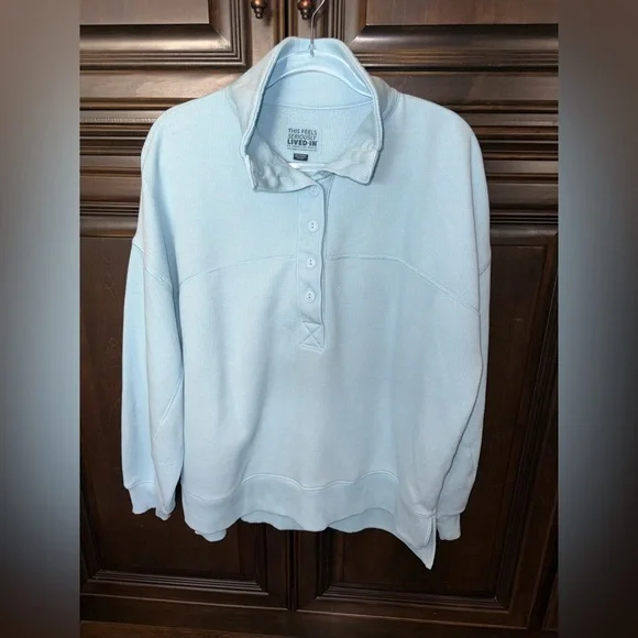 American Eagle Outfitters Light Blue Sweatshirt - Picture 3 of 9